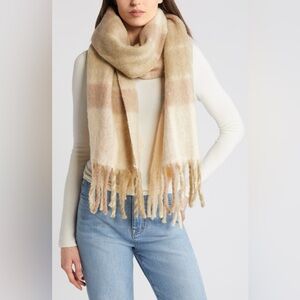 Madewell PLAID BLANKET SCARF IN SANDSTONE